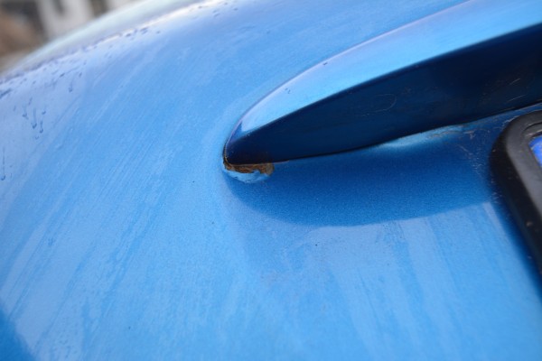 Hrdza po viborvaní lišty